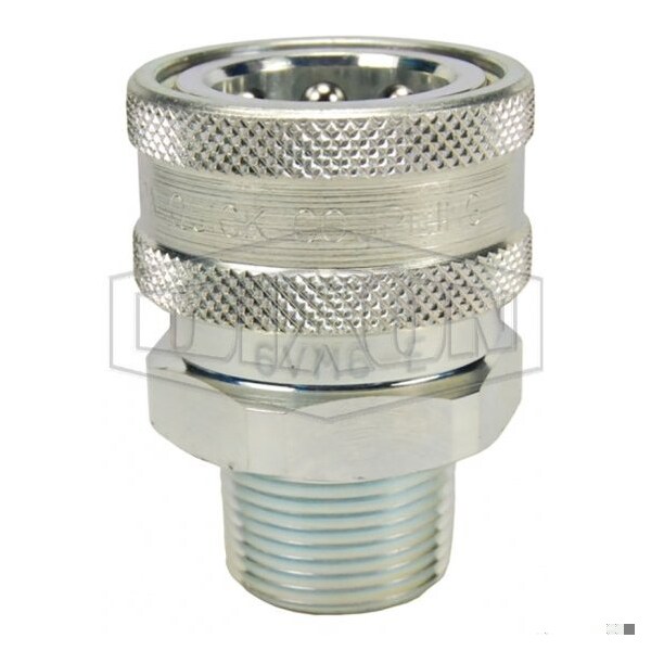 3/8 V COUP, 3/8 M-NPTF STEEL, UNVALVED